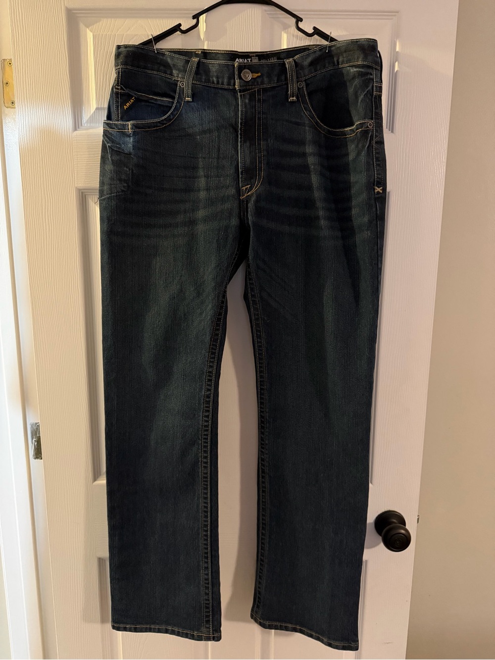 Ariat Rebar M4 Men’s  Relaxed Boot Cut Dark Wash Work Jeans